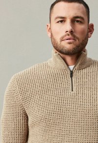 Next CABLE ZIP NECK - Maglione - neutral