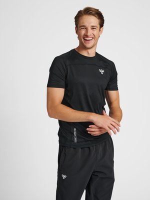 HMLGG TRAINING TEE S/S - T-shirt con stampa - black