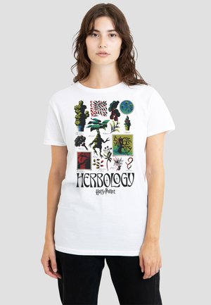 Cotton Soul, HARRY POTTER HERBOLOGY TEXTBOOK - Print T-shirt - white