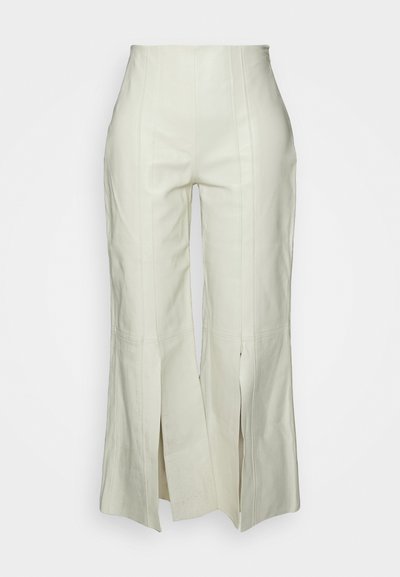 By Malene Birger WARRAN - Leather trousers - cream snow
