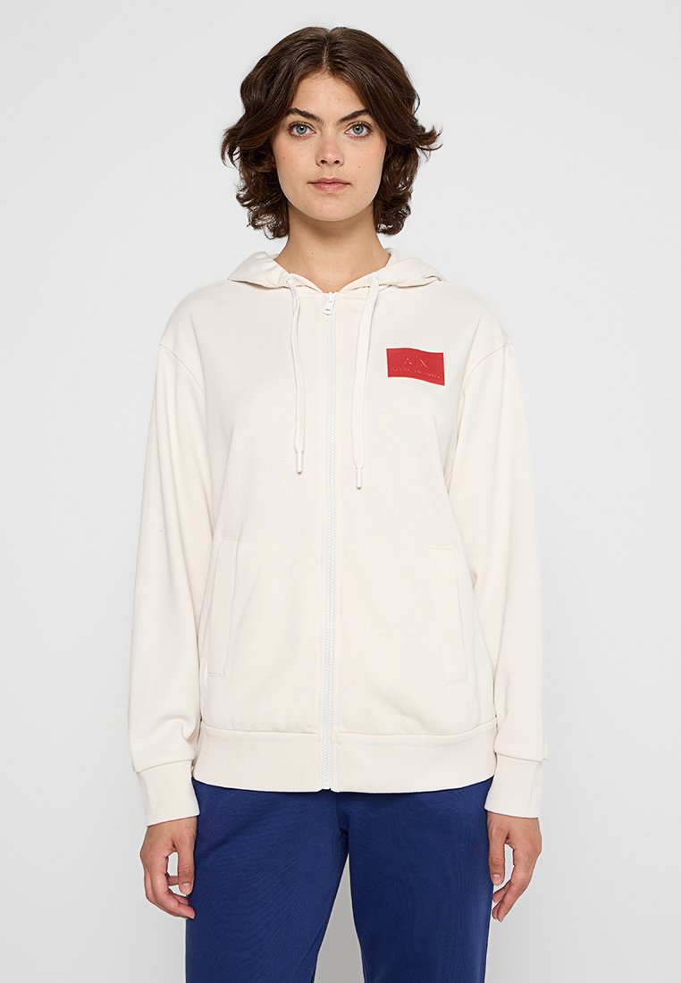 Armani Exchange Sweater met rits crème Armani Exchange Sweater met rits crème