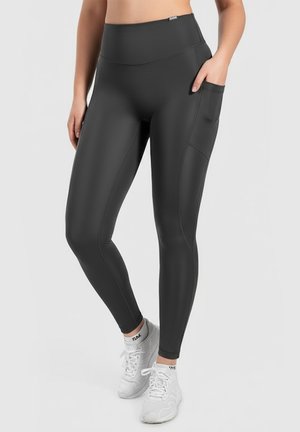 LEGGINGS HIGH WAIST WITH POCKET YOGA PILATES ILISSA - Tights - anthrazit
