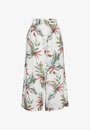 LASCANA, CULOTTE - Trousers - beige/blau bedruckt