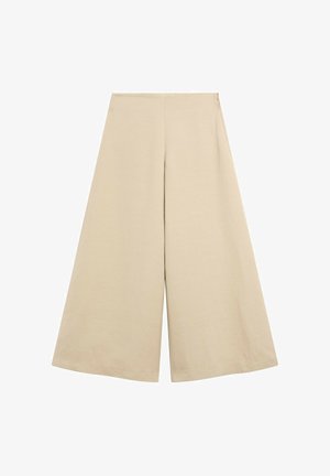 Massimo Dutti, WIDE-LEG VOLUMINOUS TROUSERS - Kalhoty - beige