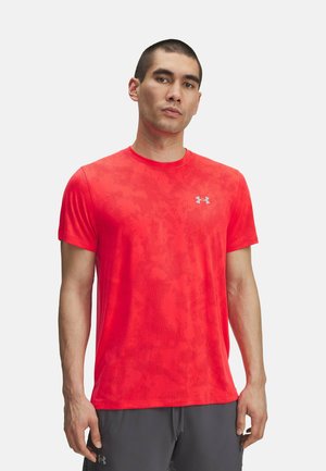 Under Armour LAUNCH CAMO - T-shirt de sport - racer red