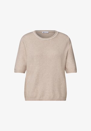 Street One, KURZARM PULLOVER MIT KONTRASTDETAIL - Camiseta estampada - clay sand mel.
