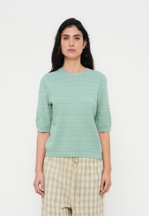 VIMILOS O NECK - Basic T-shirt - blue surf