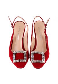 Cesare Gaspari JEWEL BROOCH - Sandali con tacco - red