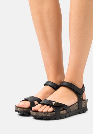 SULIA BLOSSOM - Sandalen met plateauzool - black