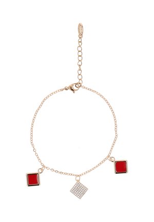 Armband - rose gold red