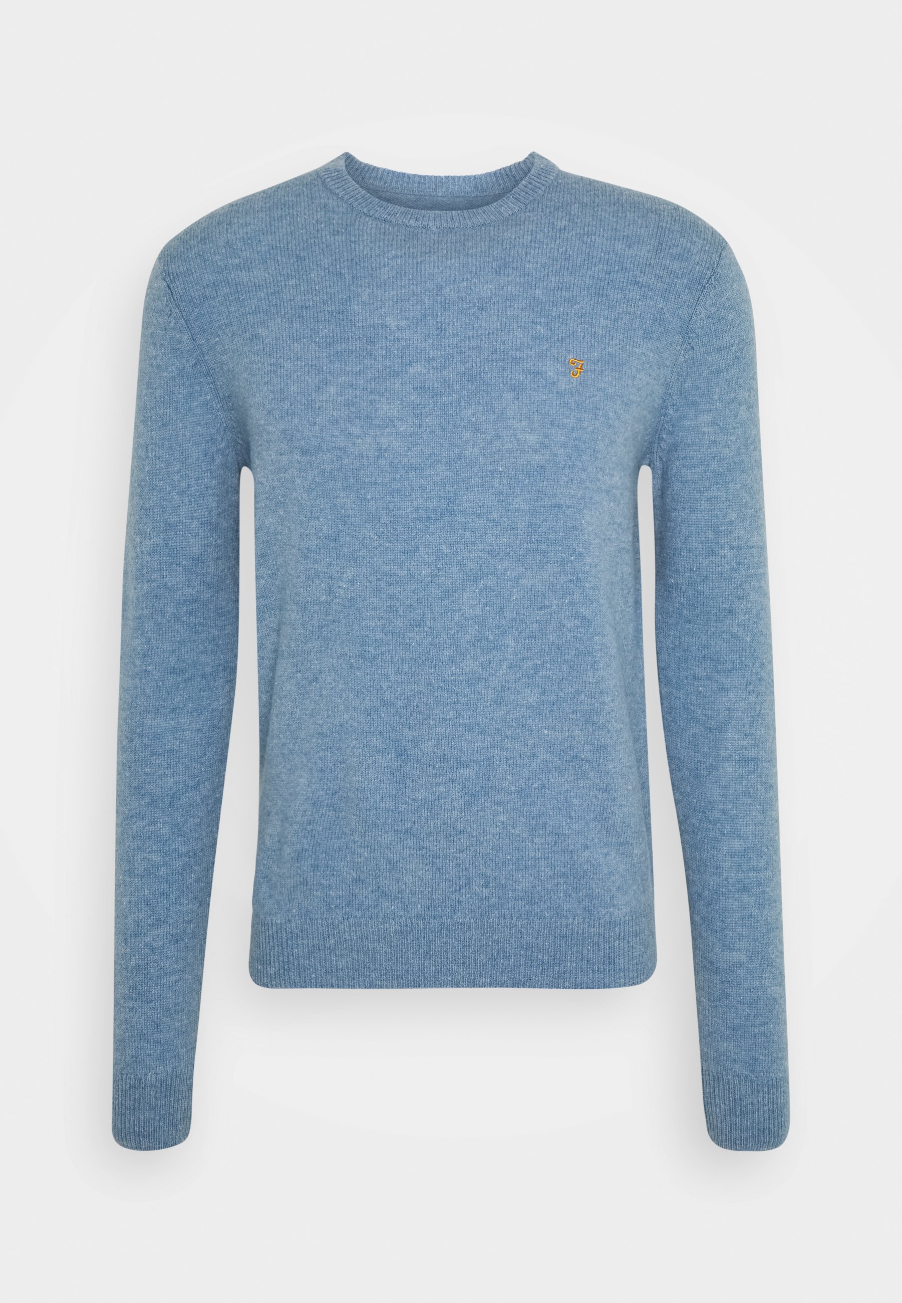 Farah ROSECROFT WITH BADGES Strikkegenser wedgewood blue Farah MULLEN COTTON - Strikkegenser - farah red