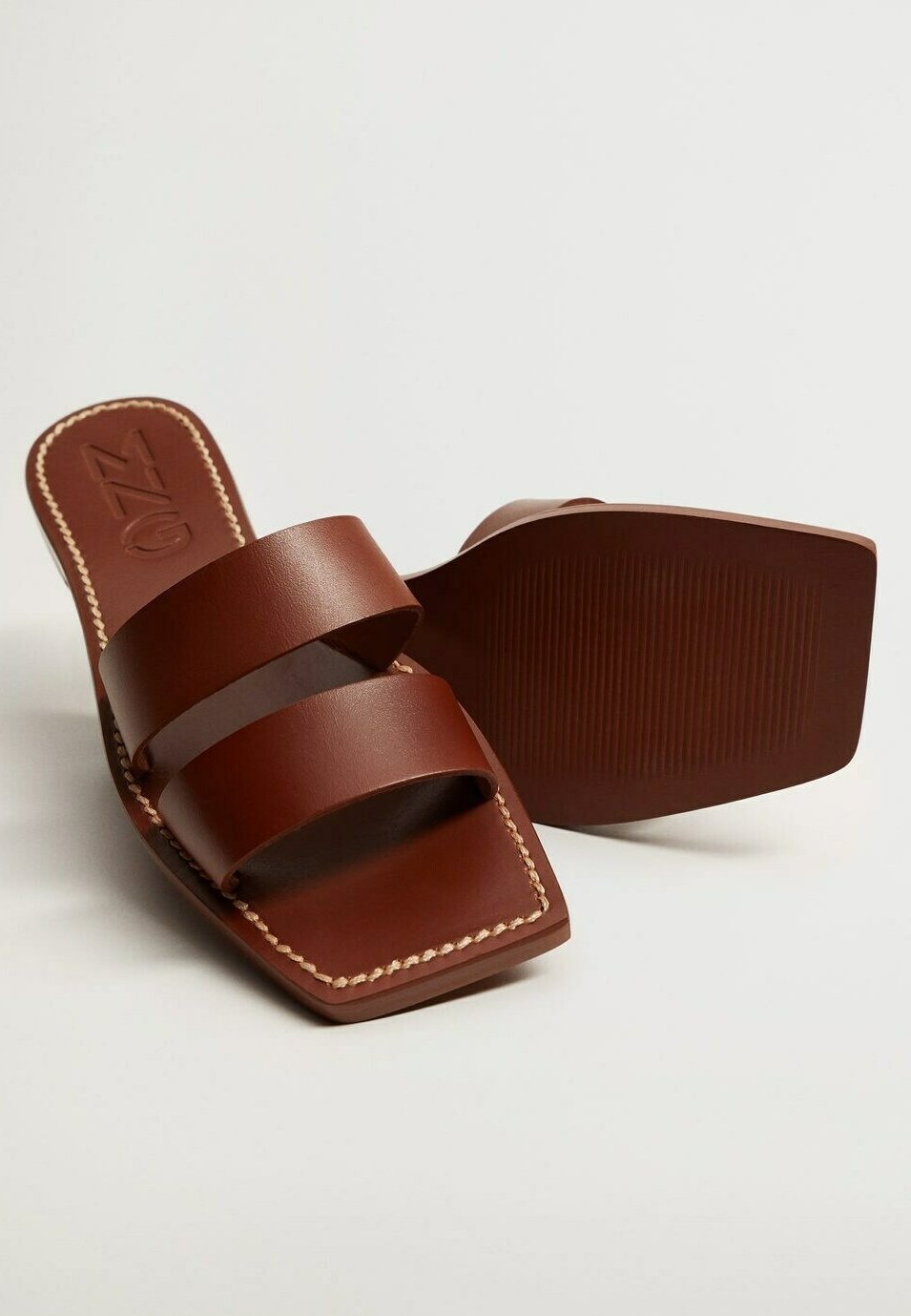 Mango Sandalias planas - marron moyen/marrón - Zalando.es