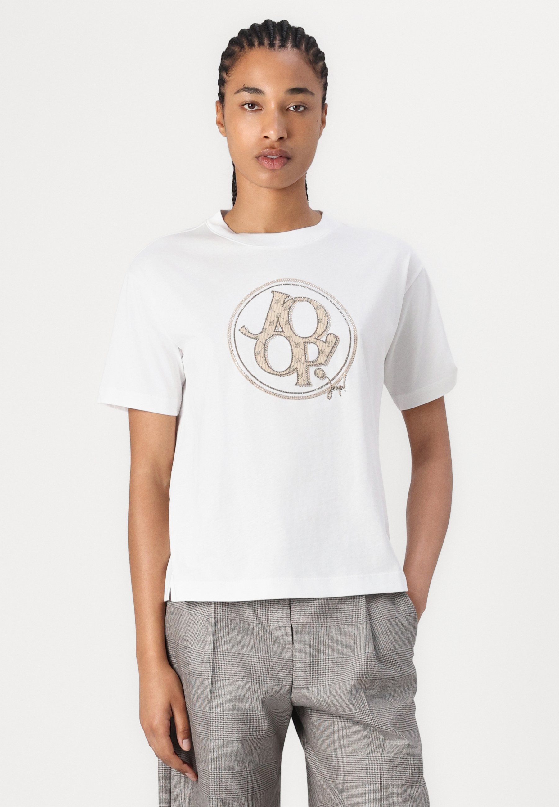 売れ筋商品|||ジョープ Tシャツ レディース トップス TASHI - Print T-shirt - open white ジョープ レディース Tシャツ トップス TASHI - Print T-shirt