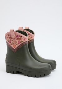 Barbour BARBOUR FARM RIO THAIS SHORT - Galochas - olive/muti-coloured