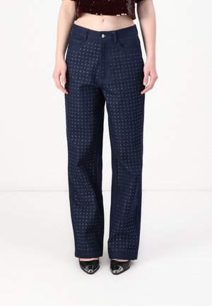 KENDRA RHINESTONE - Wide Leg - blue wash
