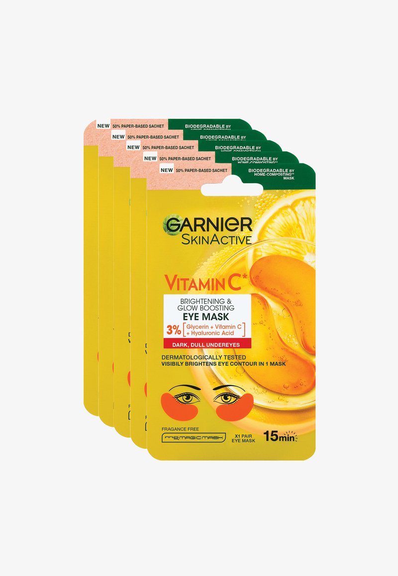 Garnier - MASCHERA IN TESSUTO OCCHI ILLUMINANTE VITAMINA C CHE RIDUCE L'ASPETTO DELLE OCCHIAIE - 5 PACK - Cura degli occhi - trasparente, Ingrandire