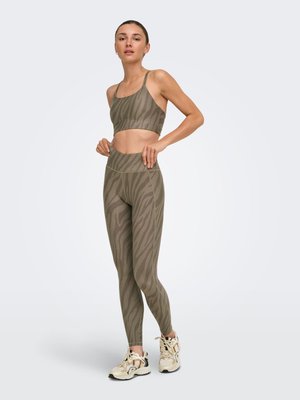 ONLY Play, LEGGINGS ONPRYA-2- TIGHT FIT LEGGINGS - Клин - dark brown