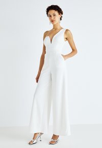 WAL G. - WEDDING FLEUR ONE SHOULDER  - Kezeslábas - white Miniatűr kép 1