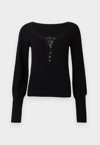 KNITTED SWEATER - Trui - black