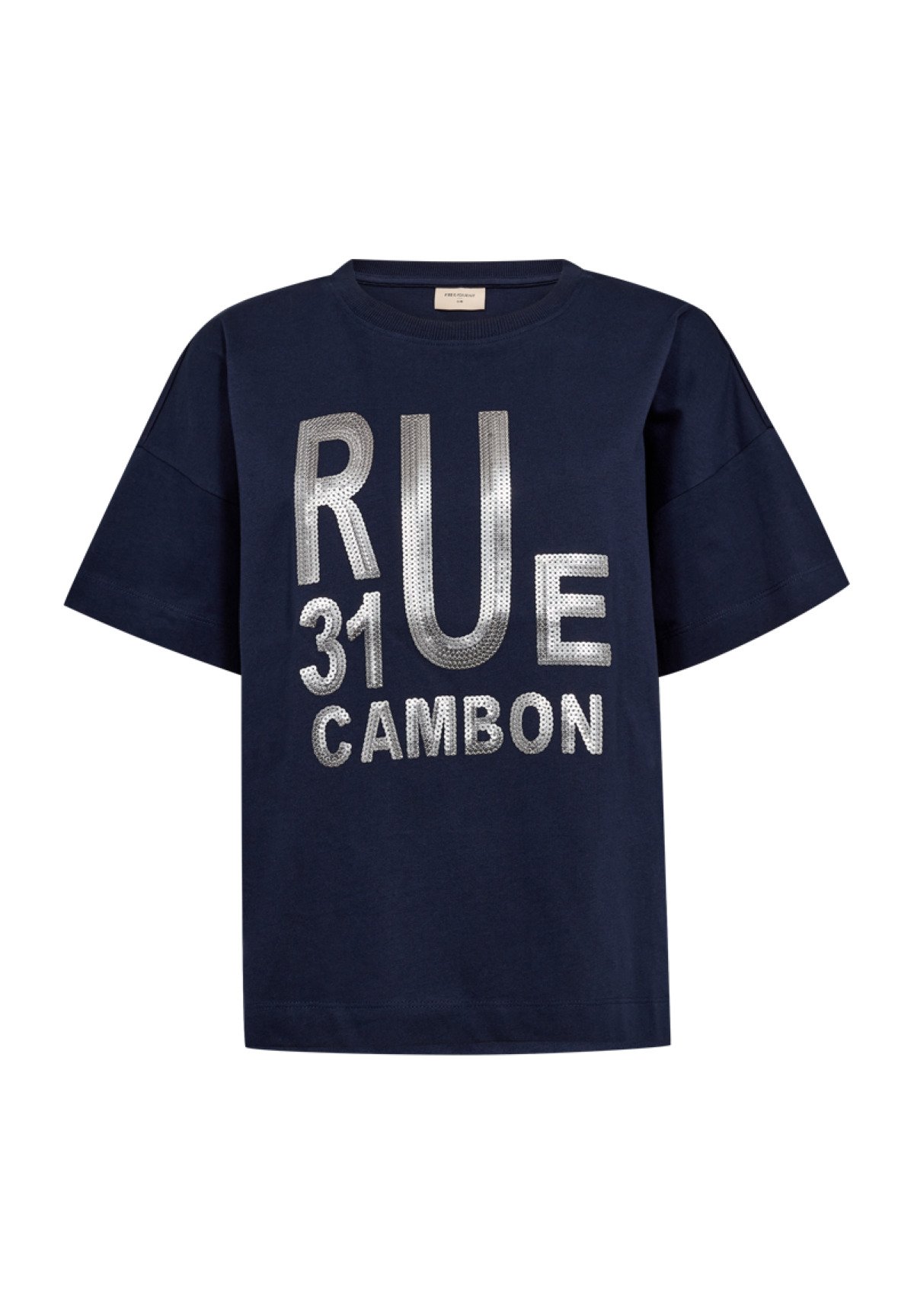 Freequent FREEQUENT CAROL T-shirt print navy/donkerblauw