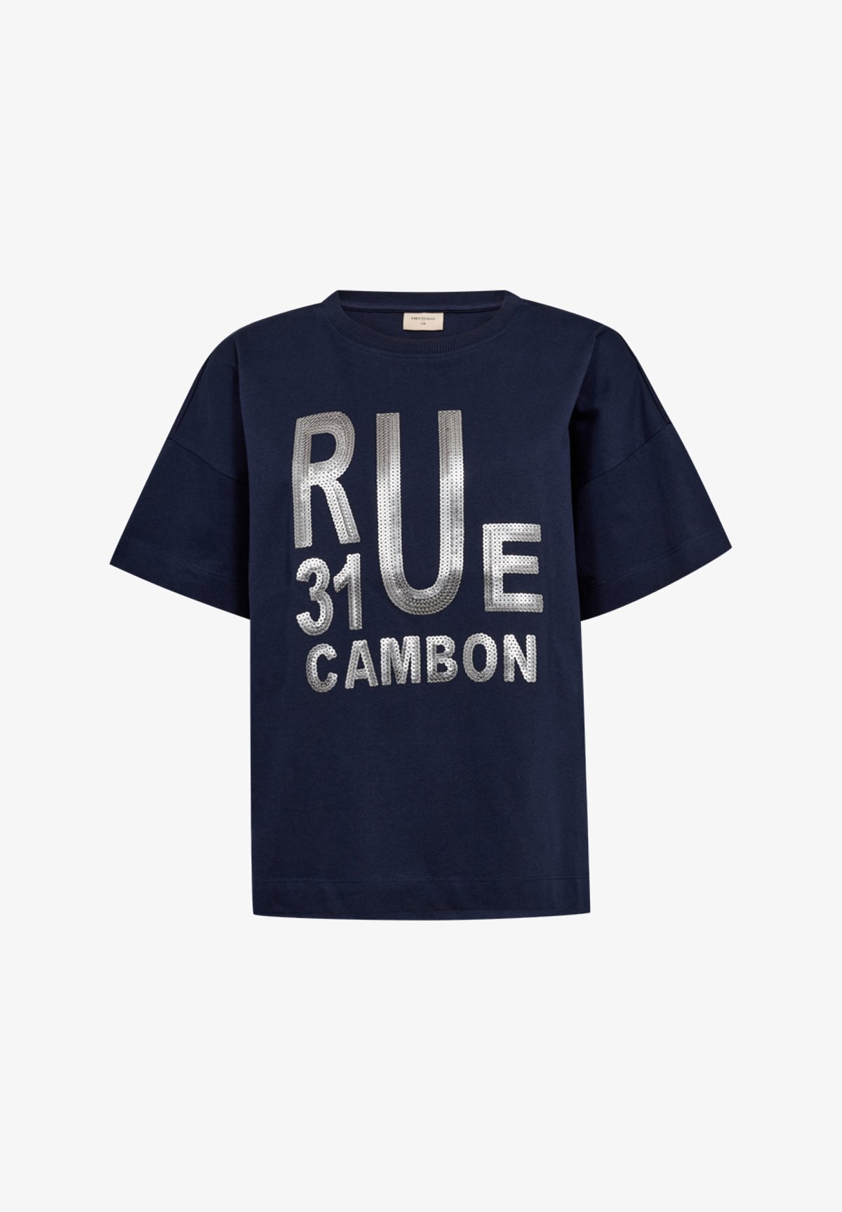 Freequent FREEQUENT CAROL T-shirt print navy/donkerblauw