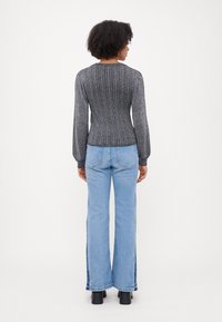 Vero Moda Petite VMTALIA O NECK - Pulover - black/silver-coloured