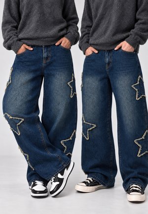 YOURTURN by Zalando, BAGGY FIT UNISEX - Торбести дънки - dark blue denim