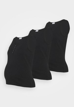 MATERNITY HENLEY SLEEVELESS TANK 3 PACK - Top - black