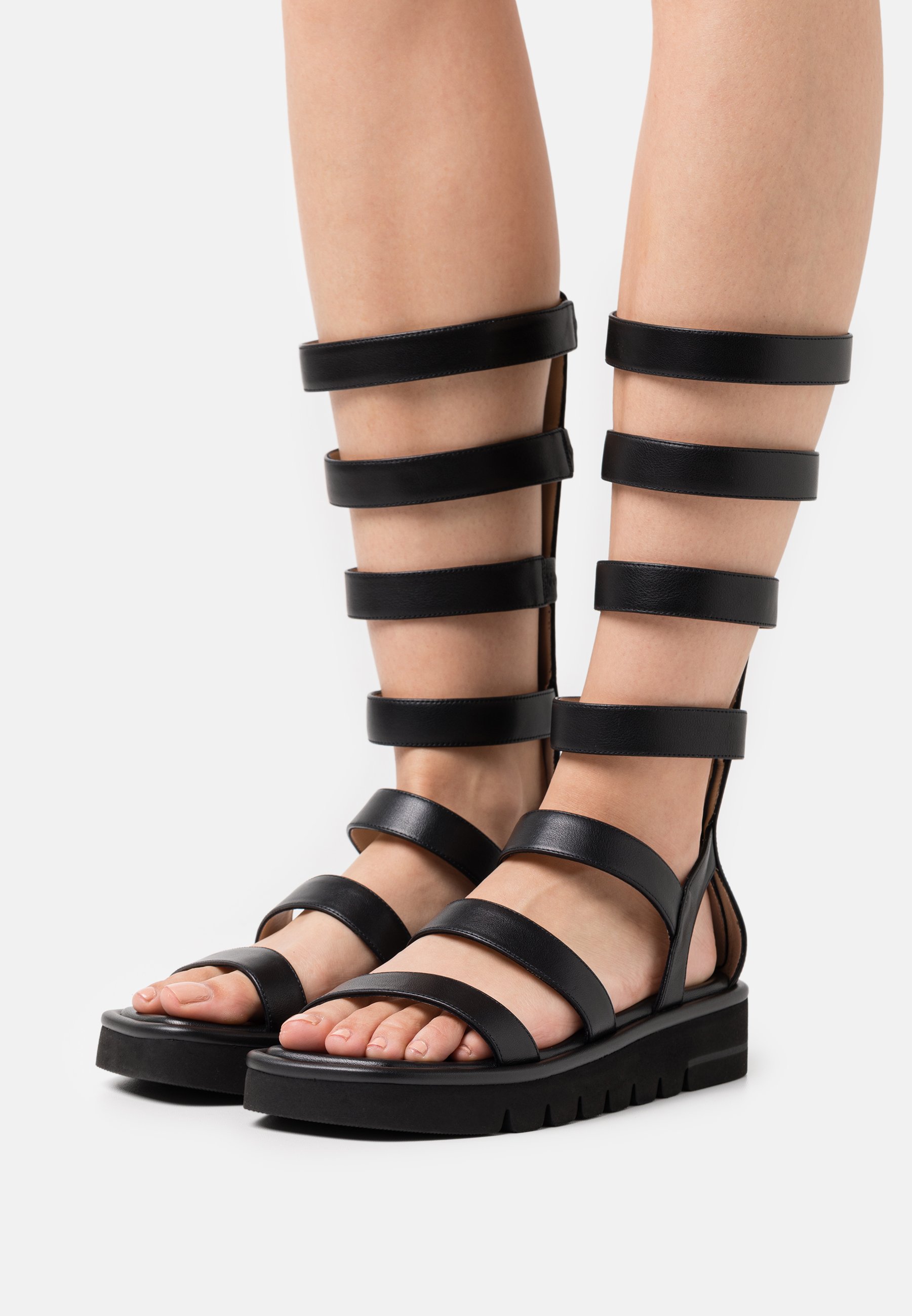 Stuart Weitzman GALA LIFT TALL - Sandalen met plateauzool - black/Zwart -  Zalando.nl