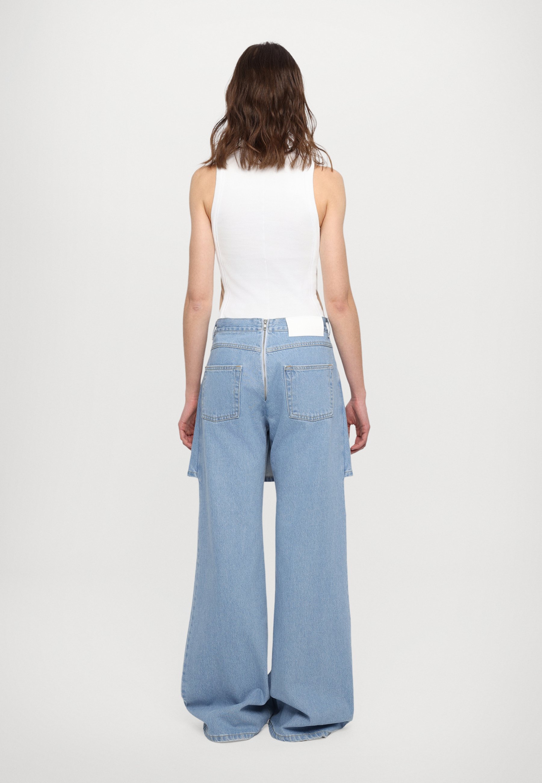 Ksenia Schnaider SKIRT DETAIL - Denim skirt - light blue/light