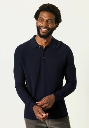 FatFace, TALL FIT - KNITTED LONG SLEEVE JUMPER - Polo shirt - navy