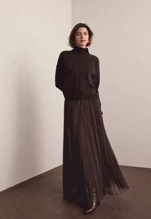 Next REGULAR FIT - Pleated skirt - chocolate brown