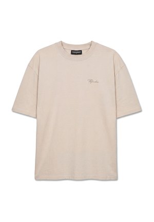 Pegador, SIGNAR OVERSIZED TEE - T-shirt basique - washed cream warm taupe