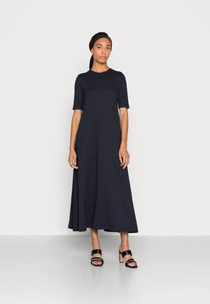 DRESS WIDE SEAM ROUND NECK SHORTSLEEVE SOLID - Day dress - deep sky