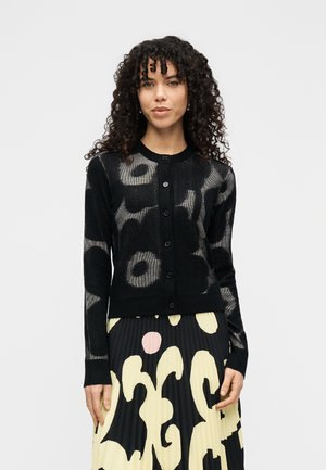 INNOITTAA UNIKKO CARDIGAN - Gilet - black/light pink