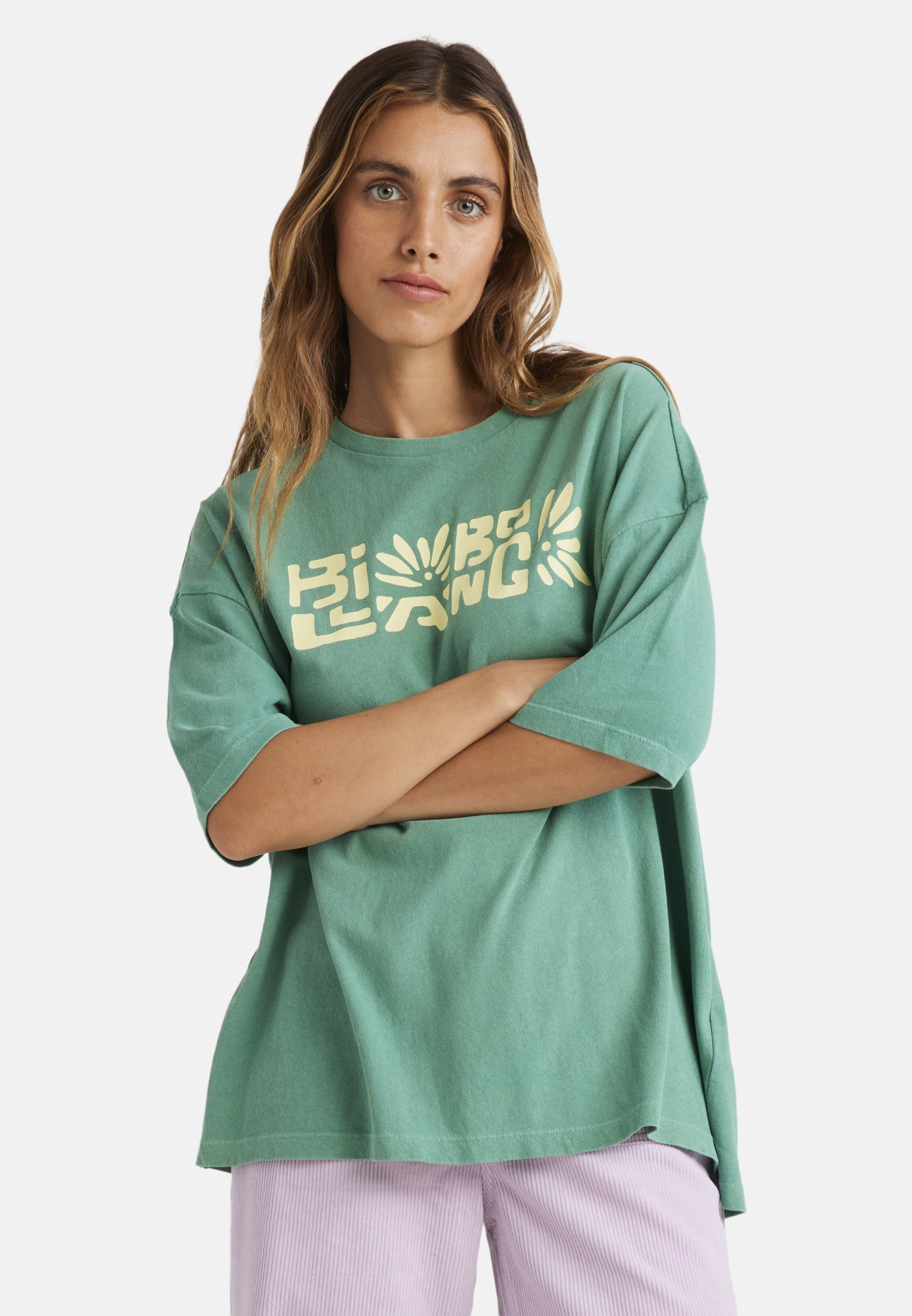 売れ筋商品|||ビラボン Tシャツ レディース トップス HIGHEST TIDE - Print T-shirt - ign Highest Tide Tee - Island Green | Billabong