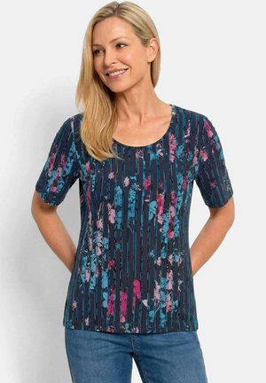 GOLDNER, SHIRT - Bluse - charcoal   turquoise   pink   patterned