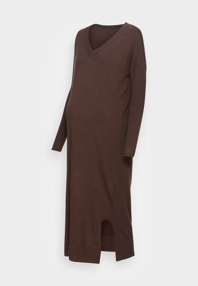 ONLY MATERNITY OLMIBI LONG DRESS - Φόρεμα-πουλόβερ - brown