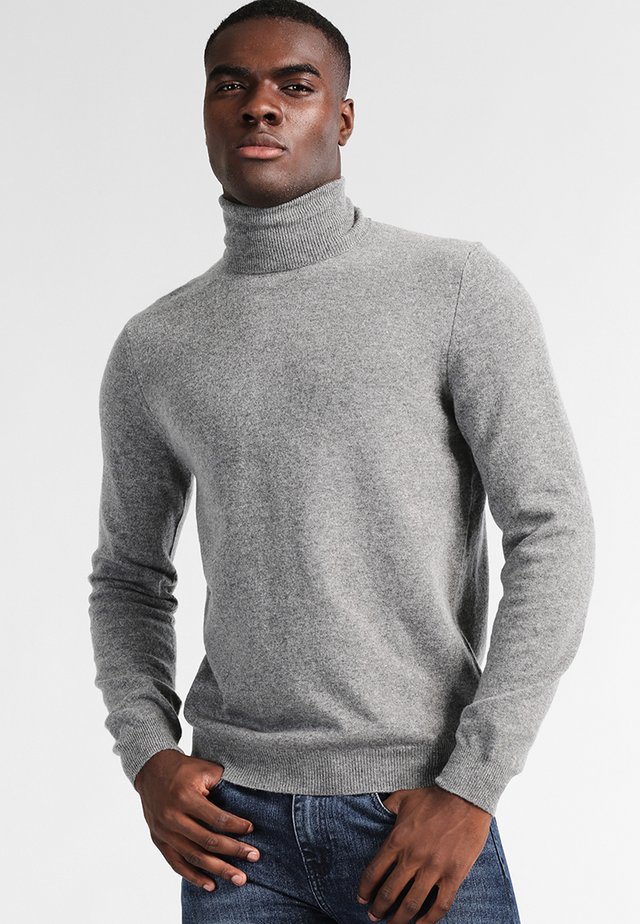 BASIC ROLL NECK - Neule - grau