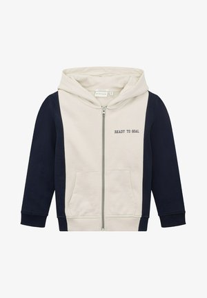 Felpa con zip - dusty beige