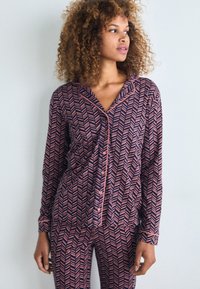 LASCANA VIVANCE DREAMS BY LASCANA VD COSY CLASSIC SET - Pyjama - dunkelblau/bordeaux