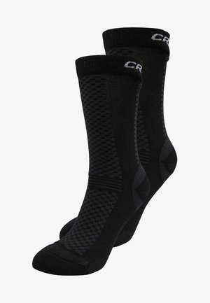 WARM MID 2 PACK - Calze sportive - black/white
