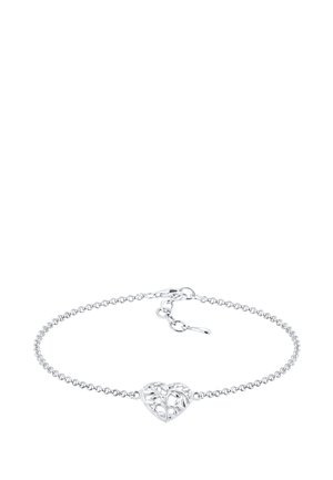 HERZ BLATT  - Armband - silberfarben