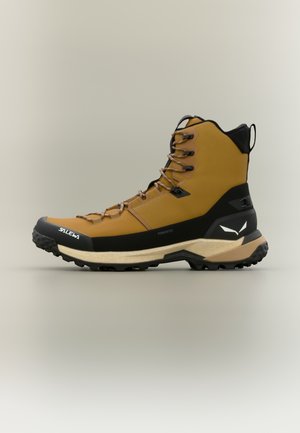 Salewa PUEZ WINTER MID PTX - Zimné čižmy - golden brown/black