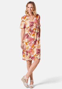 GOLDNER Jerseykleid - rosehip / tangerine / patterned