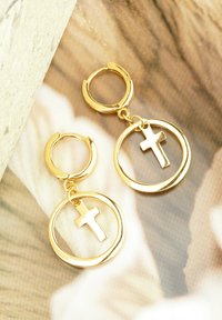 Sofia Milani CIRCLE CROSS - Orecchini - gold coloured