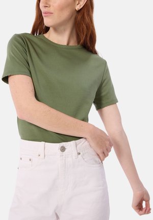 EN MANCHES COURTES UNI - T-shirt print - olivine