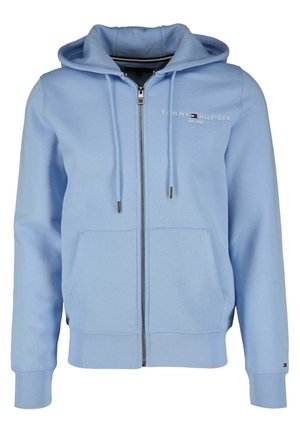 Felpa con zip - light blue