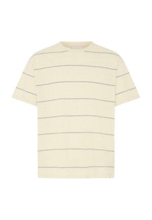 Solid, SDUBALT STRIPED - Trükipildiga T-särk - oatmeal