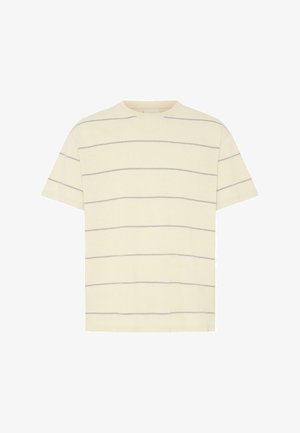 Solid, SDUBALT STRIPED - Trükipildiga T-särk - oatmeal